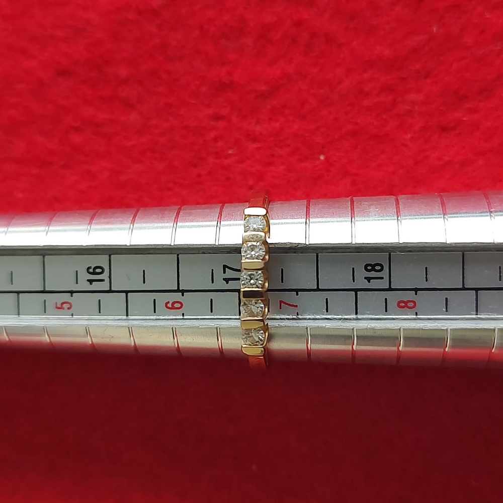 14k Solid Gold Moissenite Ring - image 4